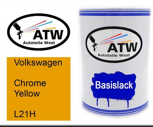 Volkswagen, Chrome Yellow, L21H: 500ml Lackdose, von ATW Autoteile West.